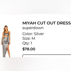 superdown Metallic Cutout Dress